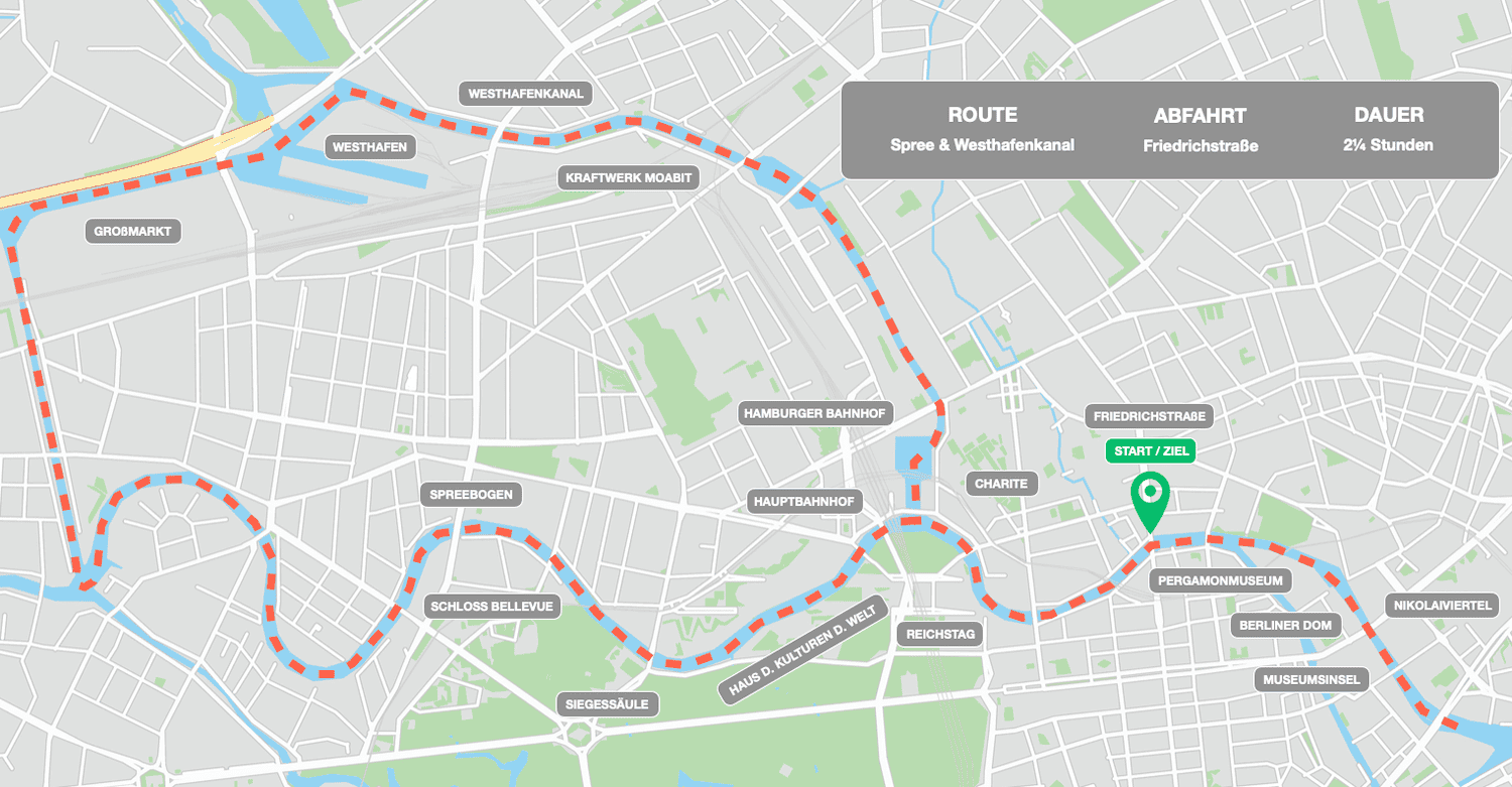 Route Spreefahrt 2.5H new design
