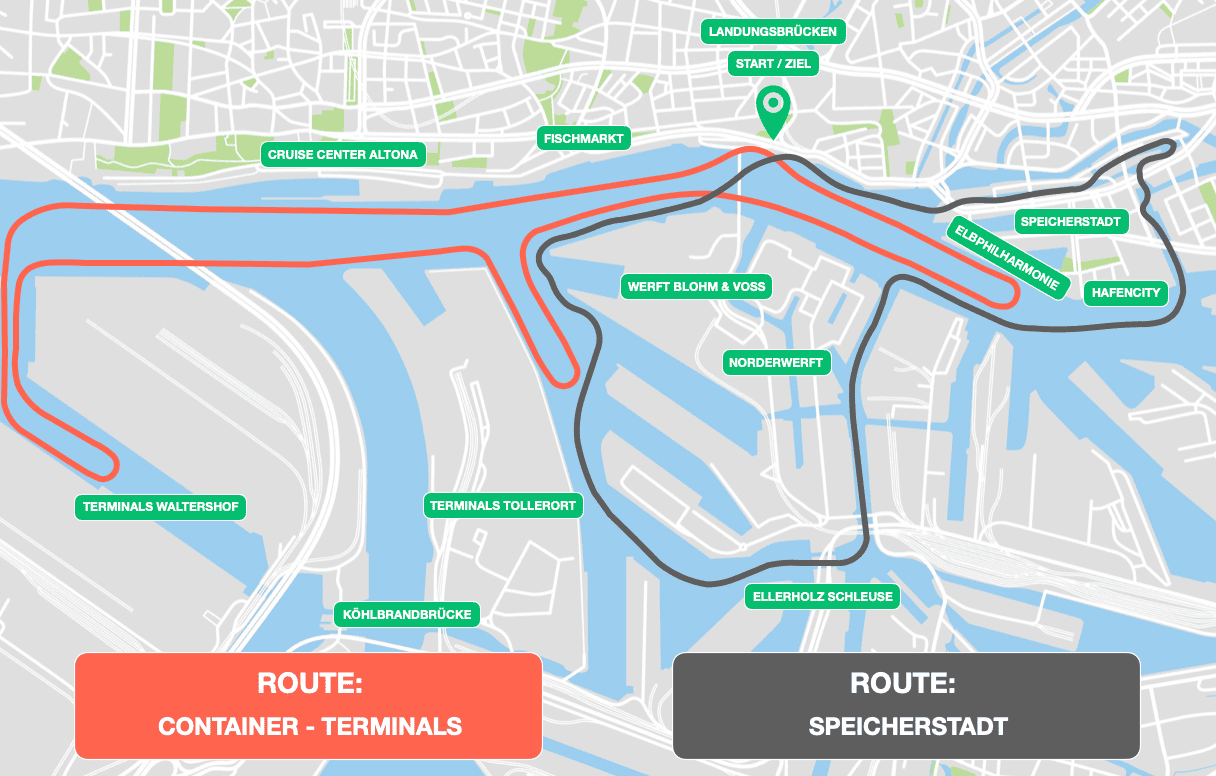 Neue Route Hafenrundfahrt Hamburg