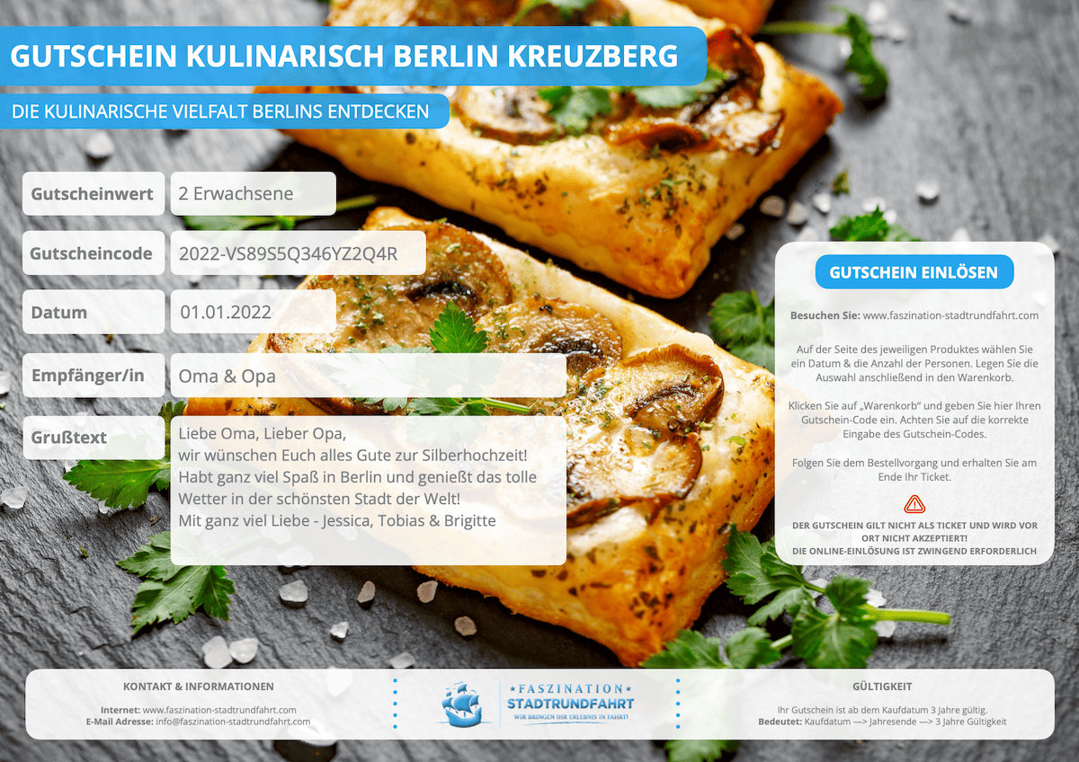 Gutschein Template kulinarisch Kreuzberg Berlin new