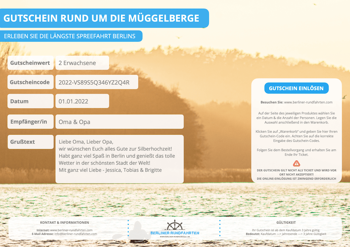 Gutschein rund um die Mueggelberge NEW